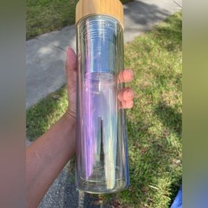 PINKY UP BLAIR IRIDESCENT GLASS TRAVEL INFUSER MUG